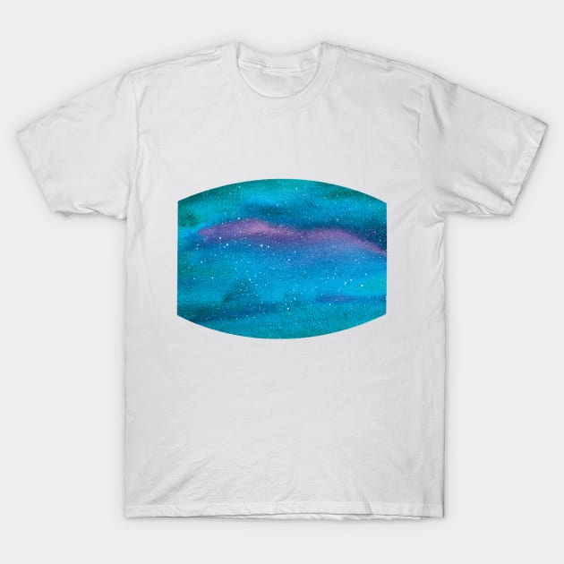 Light Sea Blue Galaxy T-Shirt by KindlyHarlot